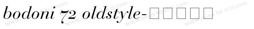 bodoni 72 oldstyle字体转换